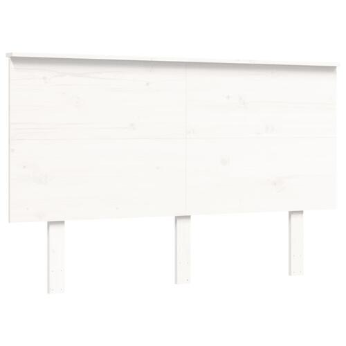 Sengeramme uden madras 140x190 cm massivt fyrretræ hvid
