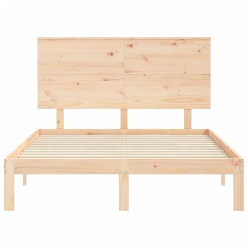 Sengeramme uden madras 120x200 cm massivt fyrretræ