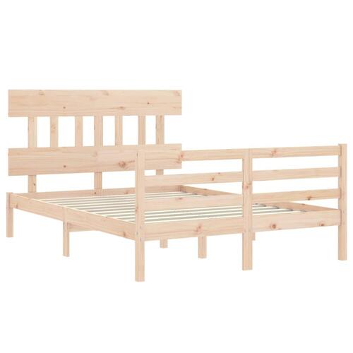 Sengeramme med sengegavl Small Double massivt træ