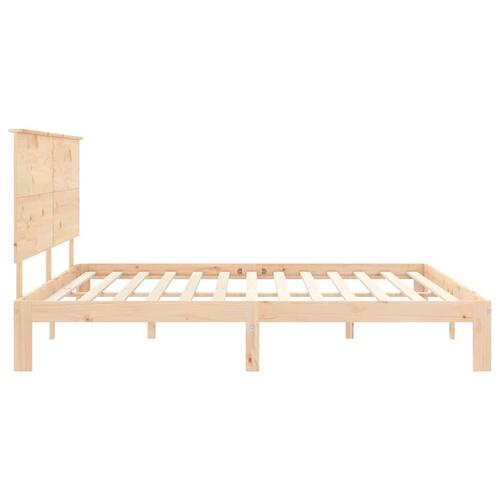 Sengeramme uden madras 200x200 cm massivt fyrretræ
