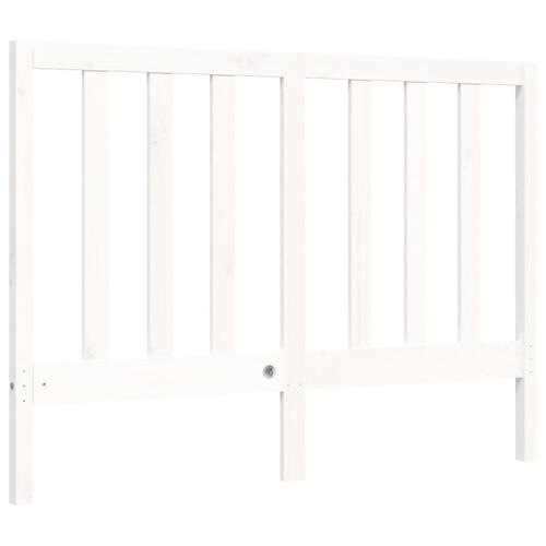 Sengeramme uden madras 140x190 cm massivt fyrretræ hvid