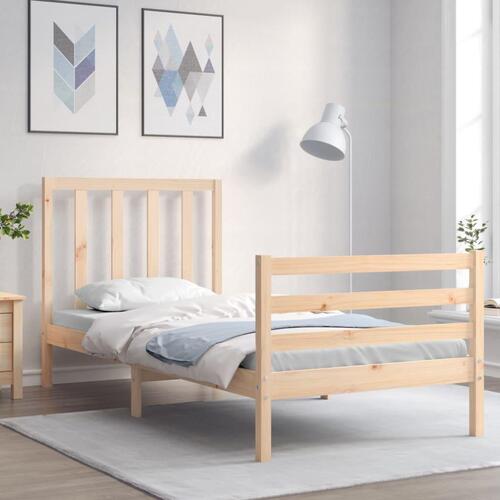 Sengeramme uden madras 90x200 cm massivt fyrretræ