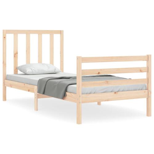 Sengeramme uden madras 90x200 cm massivt fyrretræ