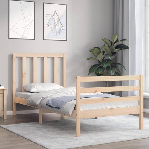 Sengeramme uden madras 90x200 cm massivt fyrretræ