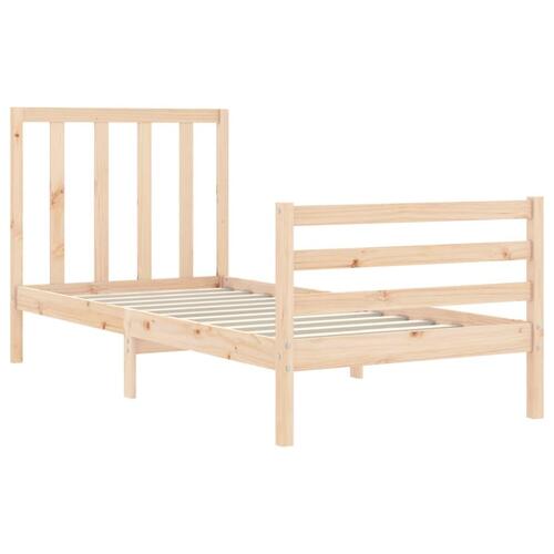 Sengeramme uden madras 90x200 cm massivt fyrretræ
