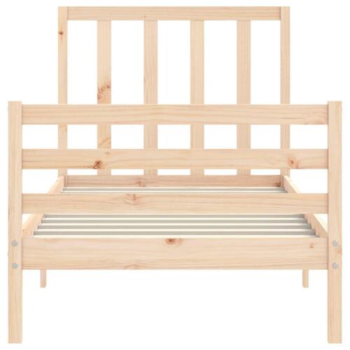 Sengeramme uden madras 90x200 cm massivt fyrretræ