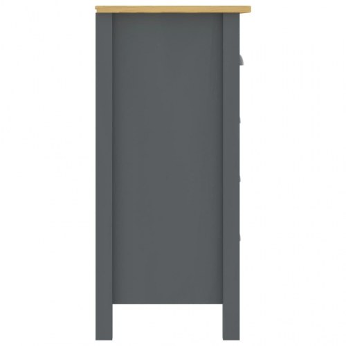 Skænk Hill 130x37x80 cm massivt fyrretræ grå