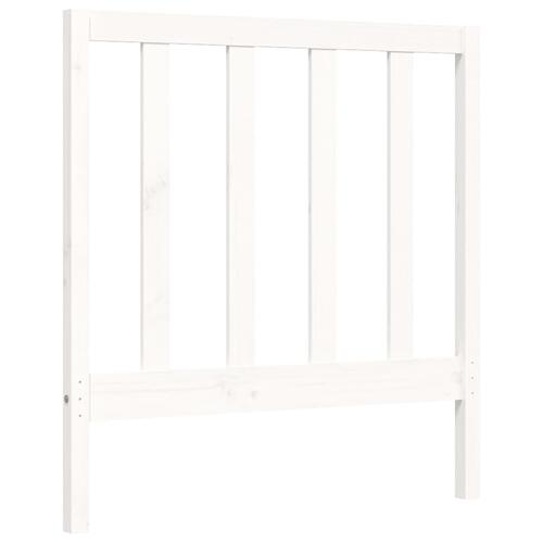 Sengeramme uden madras 90x200 cm massivt fyrretræ hvid