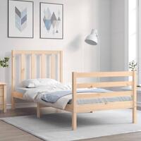 Sengeramme uden madras 100x200 cm massivt fyrretræ