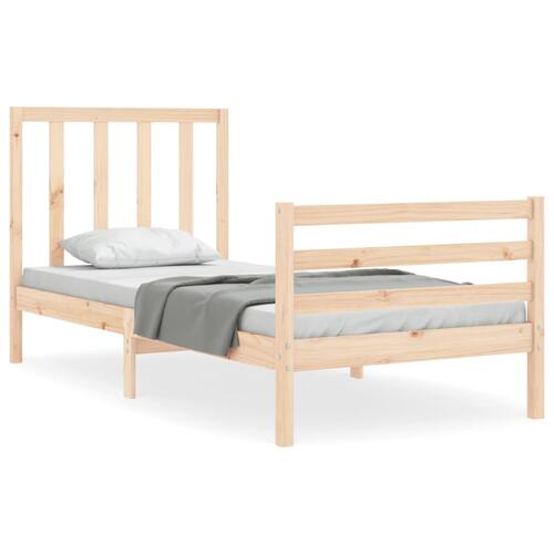 Sengeramme uden madras 100x200 cm massivt fyrretræ