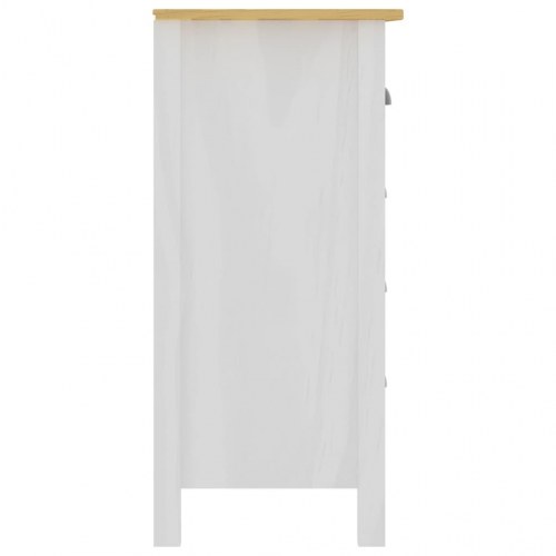 Skænk Hill 130x37x80 cm massivt fyrretræ hvid