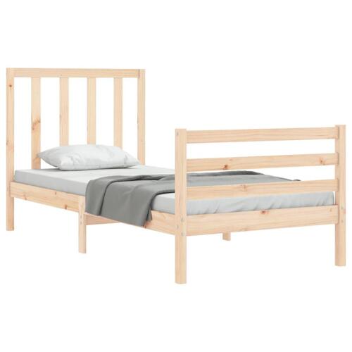Sengeramme uden madras 100x200 cm massivt fyrretræ