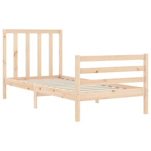 Sengeramme uden madras 100x200 cm massivt fyrretræ