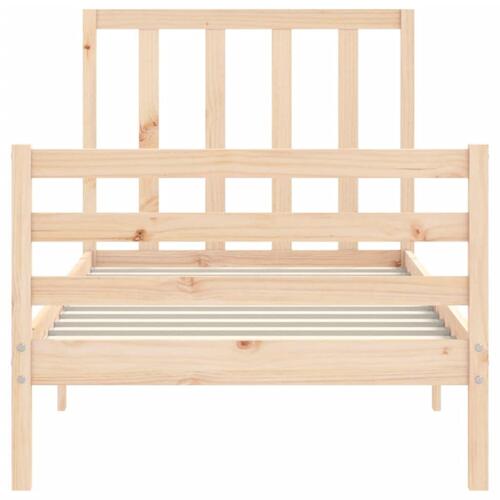 Sengeramme uden madras 100x200 cm massivt fyrretræ