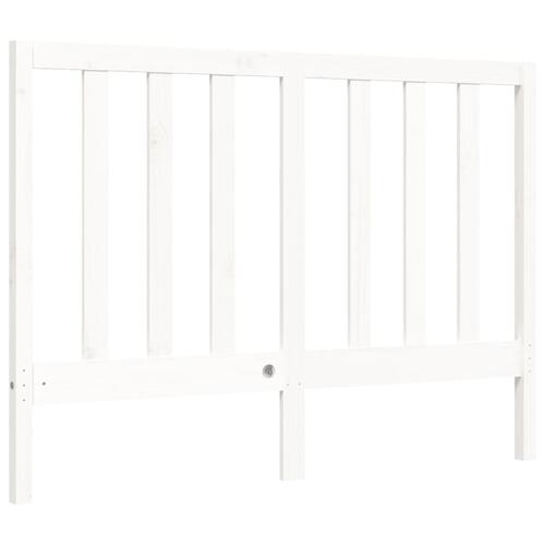 Sengeramme uden madras 140x200 cm massivt fyrretræ hvid