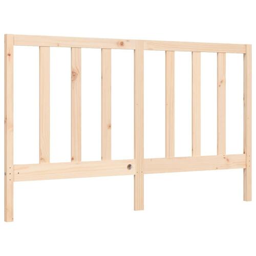 Sengeramme med sengegavl kingsize massivt træ