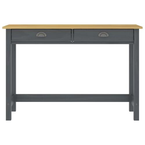Konsolbord Hill med 2 skuffer 110x45x74 cm massivt fyrretræ grå