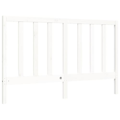 Sengeramme uden madras 160x200 cm massivt fyrretræ hvid