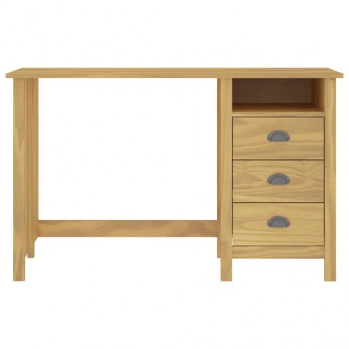 Skrivebord Hill i massivt fyr - 120 × 50 × 74 cm med 3 skuffer
