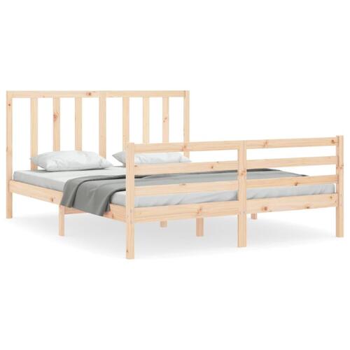 Sengeramme uden madras 160x200 cm massivt fyrretræ