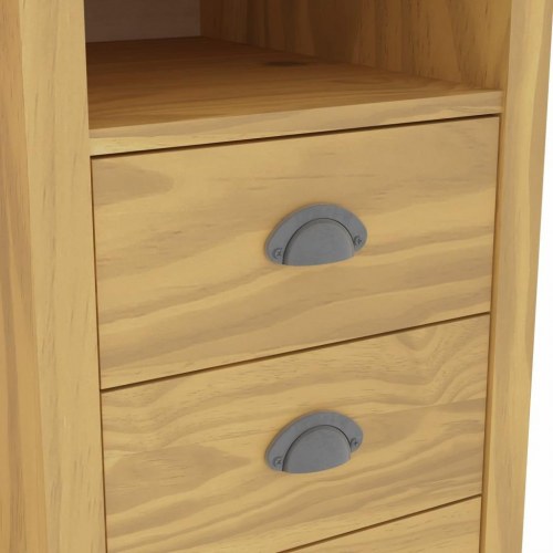 Skrivebord Hill i massivt fyr - 120 × 50 × 74 cm med 3 skuffer