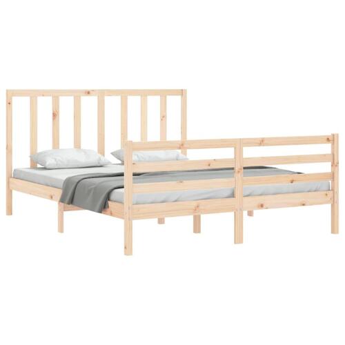 Sengeramme uden madras 160x200 cm massivt fyrretræ