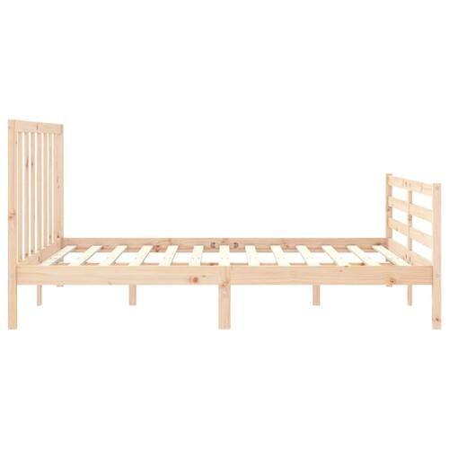 Sengeramme uden madras 160x200 cm massivt fyrretræ