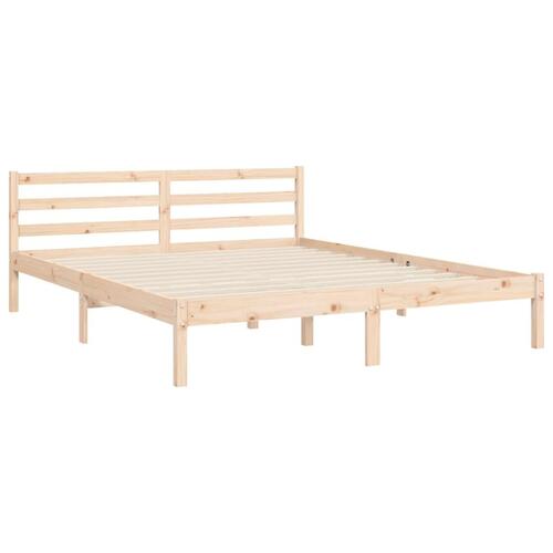 Sengeramme uden madras 160x200 cm massivt fyrretræ