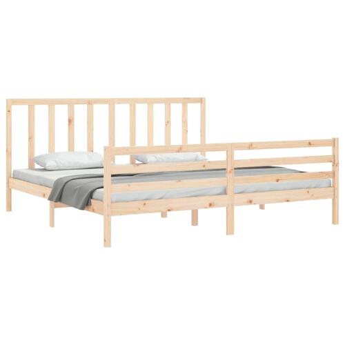 Sengeramme uden madras 200x200 cm massivt fyrretræ