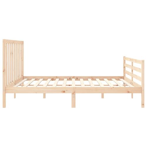 Sengeramme uden madras 200x200 cm massivt fyrretræ