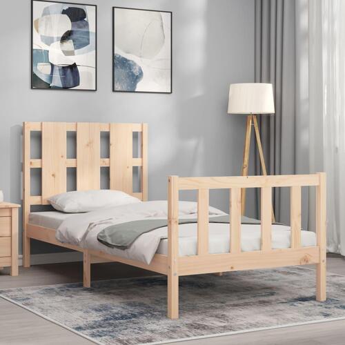 Sengeramme uden madras 90x190 cm massivt fyrretræ