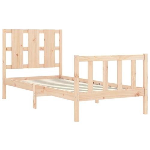 Sengeramme uden madras 90x190 cm massivt fyrretræ