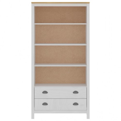 Bogreol Hill 85x37x170,5 cm massivt fyrretræ hvid