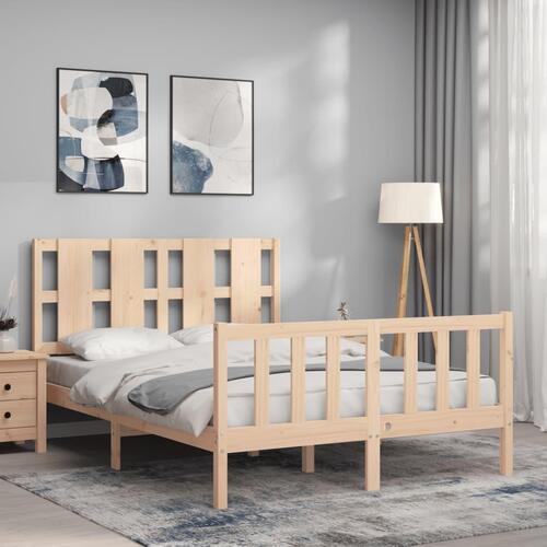 Sengeramme uden madras 140x190 cm massivt fyrretræ