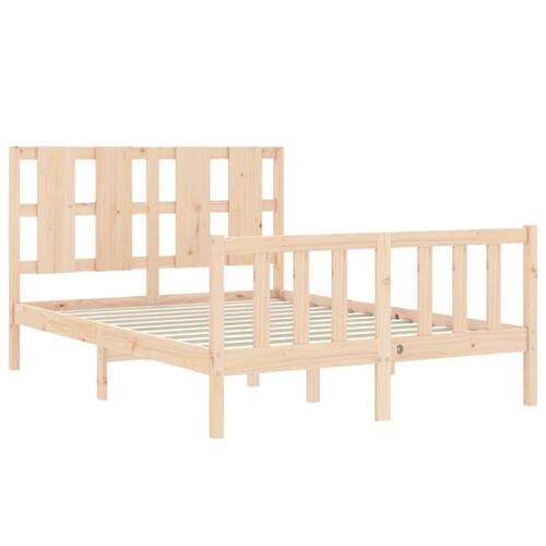 Sengeramme uden madras 140x190 cm massivt fyrretræ