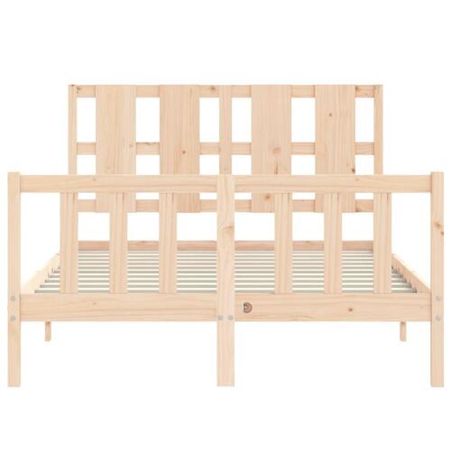 Sengeramme uden madras 140x190 cm massivt fyrretræ
