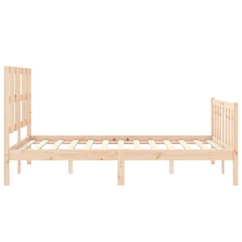 Sengeramme uden madras 140x190 cm massivt fyrretræ