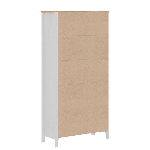Bogreol Hill 85x37x170,5 cm massivt fyrretræ hvid
