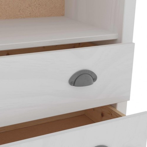 Bogreol Hill 85x37x170,5 cm massivt fyrretræ hvid
