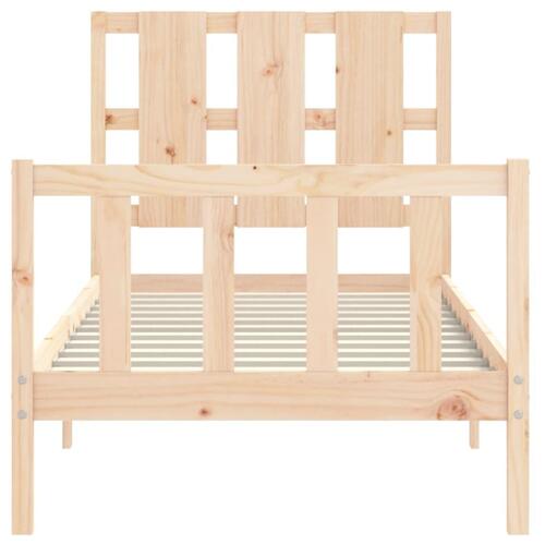 Sengeramme uden madras 90x200 cm massivt fyrretræ