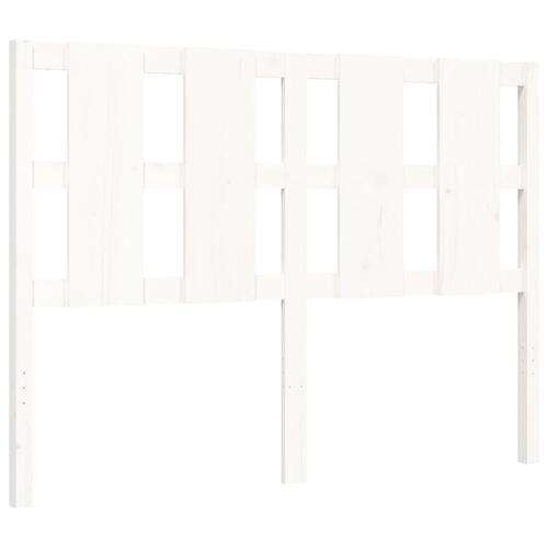 Sengeramme uden madras 120x200 cm massivt fyrretræ hvid
