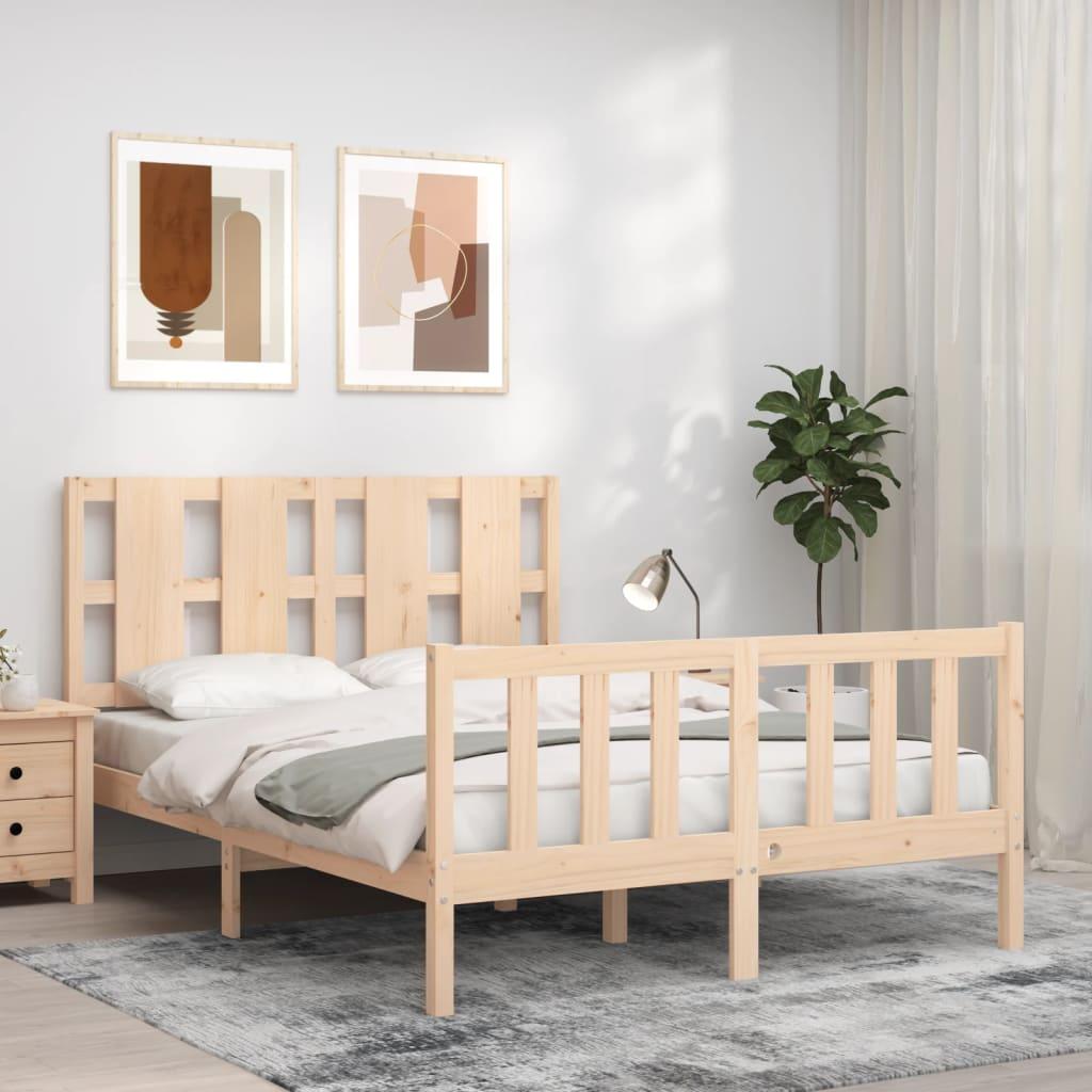Sengeramme uden madras 120x200 cm massivt fyrretræ