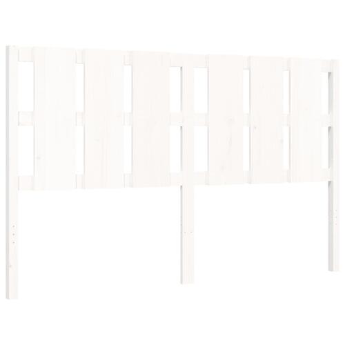 Sengeramme uden madras 160x200 cm massivt fyrretræ hvid