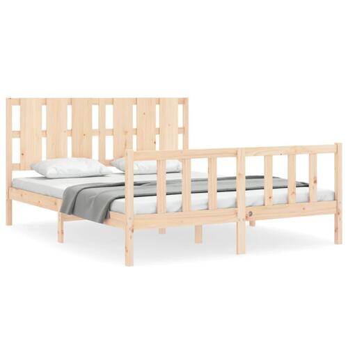 Sengeramme uden madras 160x200 cm massivt fyrretræ
