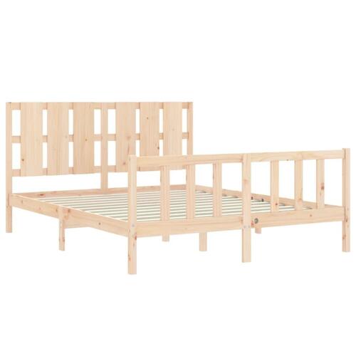 Sengeramme uden madras 160x200 cm massivt fyrretræ