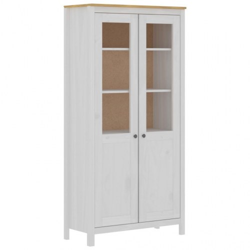 Højskab Hill 85x37x170,5 cm massivt fyrretræ hvid