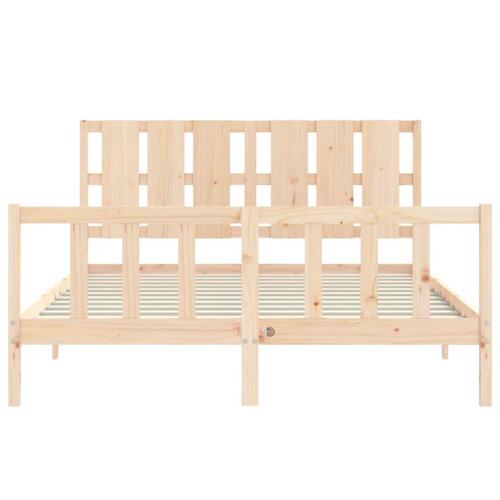 Sengeramme uden madras 160x200 cm massivt fyrretræ