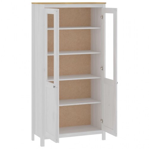 Højskab Hill 85x37x170,5 cm massivt fyrretræ hvid