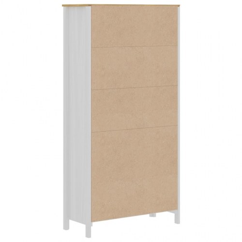 Højskab Hill 85x37x170,5 cm massivt fyrretræ hvid
