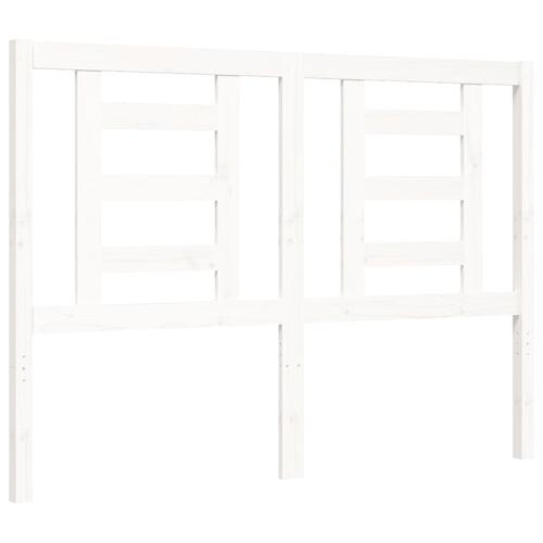 Sengeramme uden madras 140x190 cm massivt fyrretræ hvid
